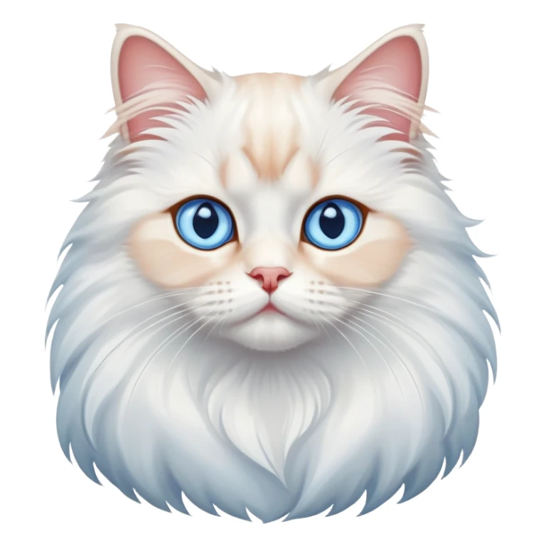 Persian white red point cat with blue eyes sticker
