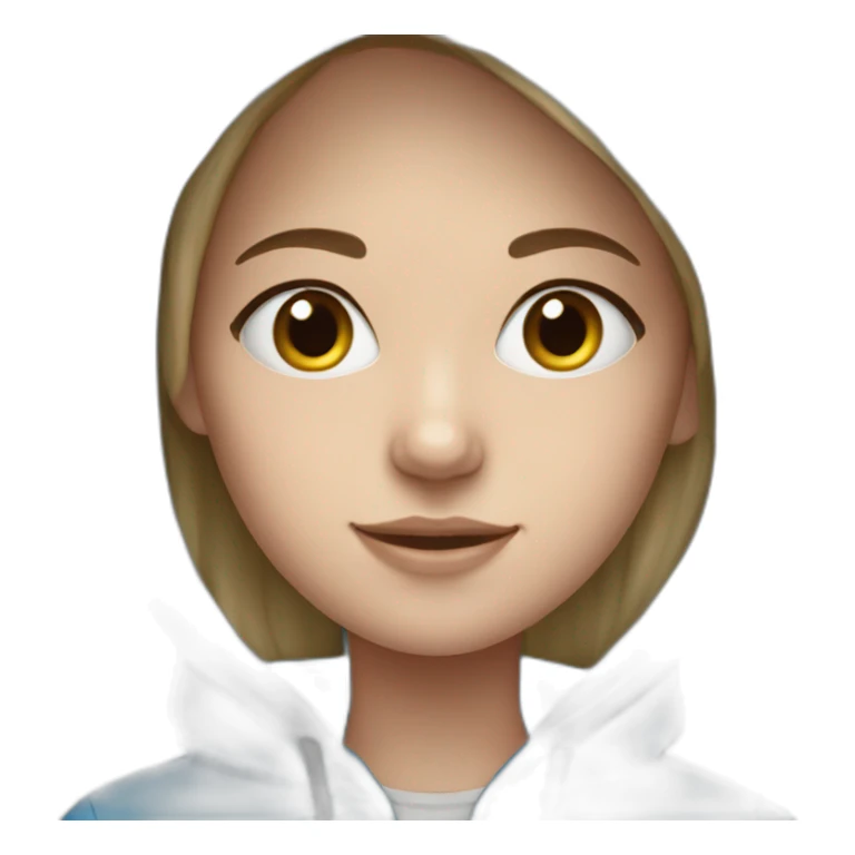 White skin girl in Blue hoodie sticker