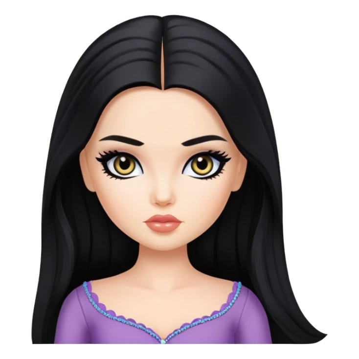 spanish beauty standard, pretty bratz baddie, black eyeliner sticker