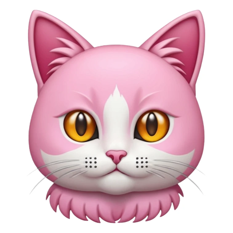 Pembe bir kedi kuyruğu İnce sticker