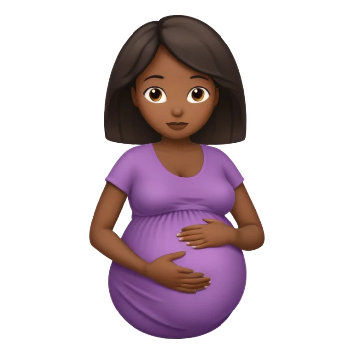 pregnant black woman hands on belly sticker