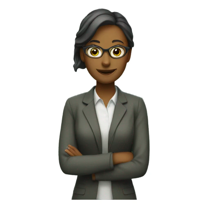 A teacher in front of a green board sticker