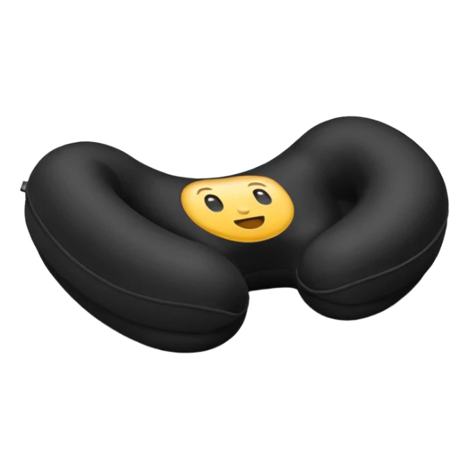 black Travel Neck Pillow sticker
