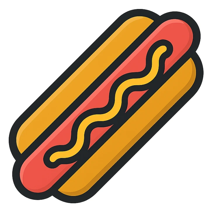 hot dog sticker