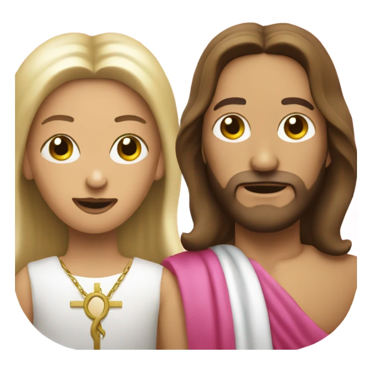 Jesus Christ with a pink drag queen  sticker