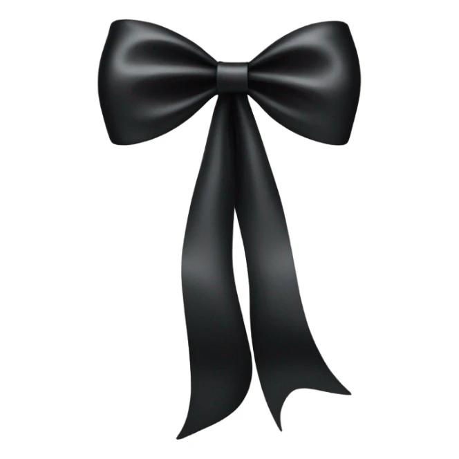 Black bow  sticker