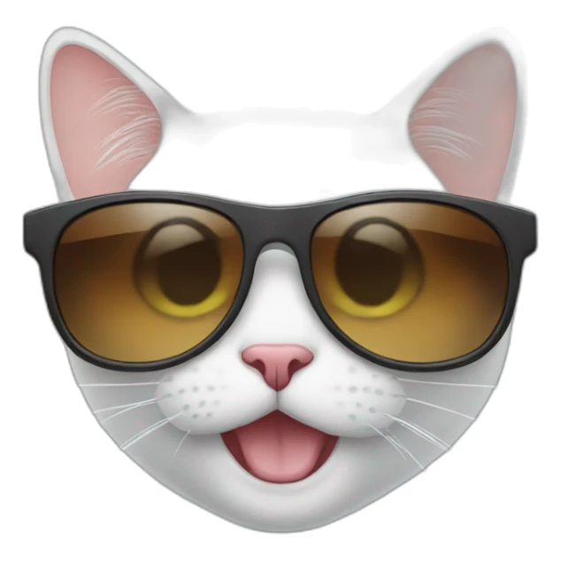 Cat with sunglasses sticker