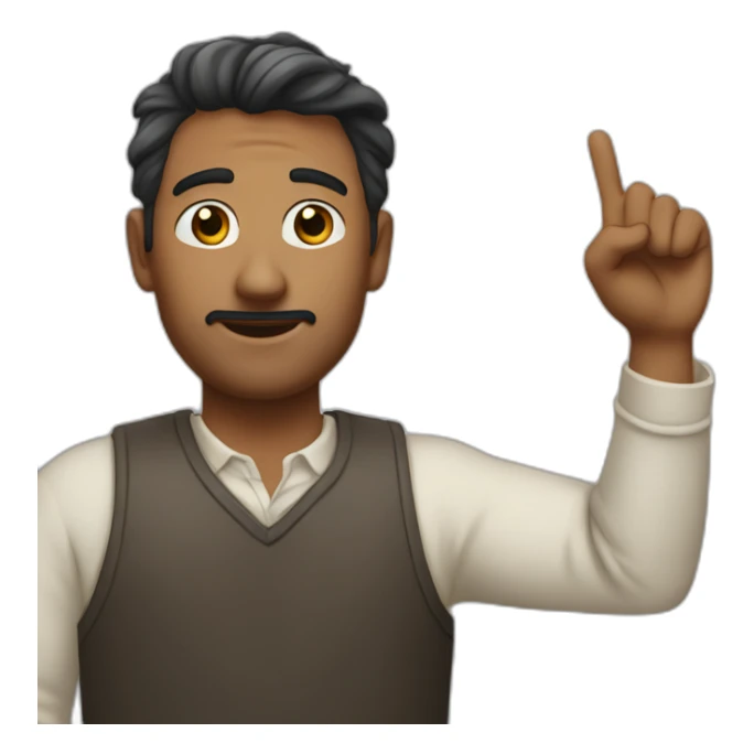 the man who raises his hand sticker