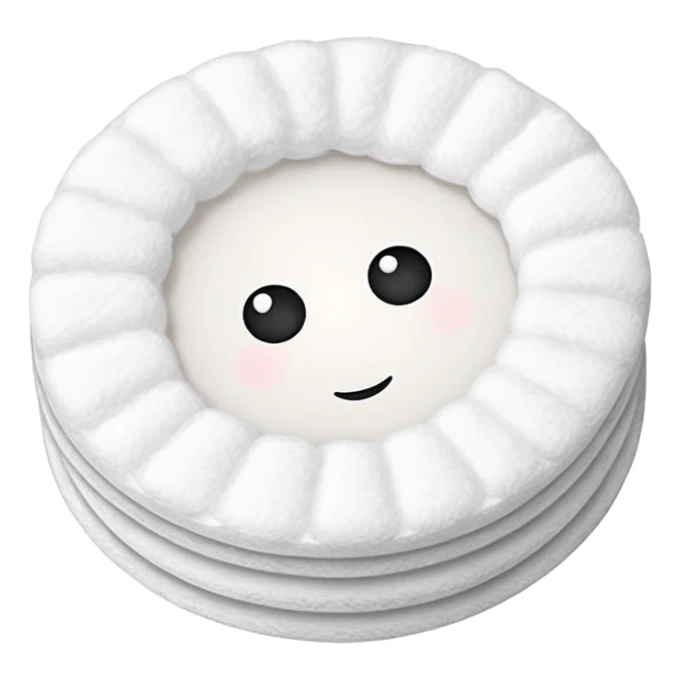 A pack of round cotton pads sticker