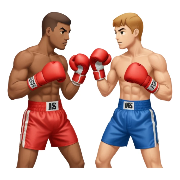 a sideways view of two boxers squaring up sticker