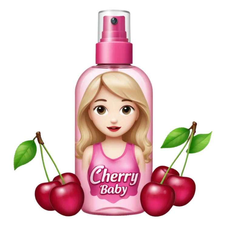 Sabrina carpenter bottle of cherry baby body mist   sticker