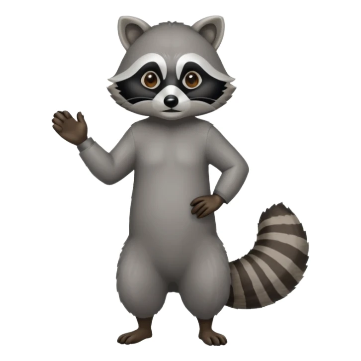 full body view Raccoon sticker
