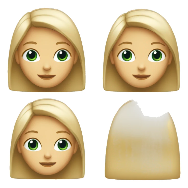 A blond girl with straight hair sticker