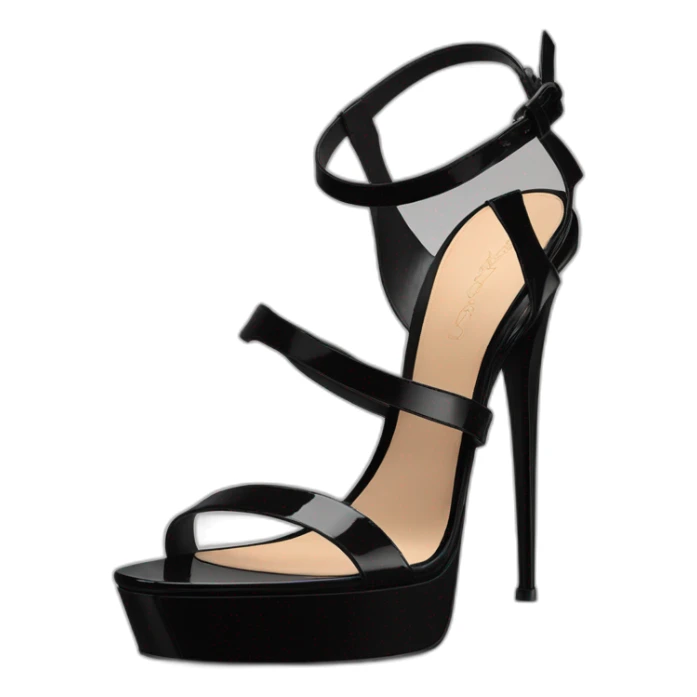 Ysl heel sandal TRIBUTE PLATFORM SANDAL black PATENT LEATHER sticker
