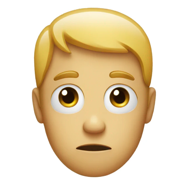 sad face with full hand sticker