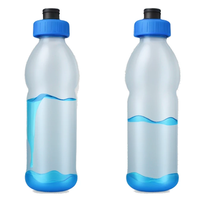 White and blue water bottle that says “bong water” sticker