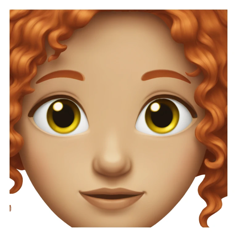 red hair girl with green eyes sticker