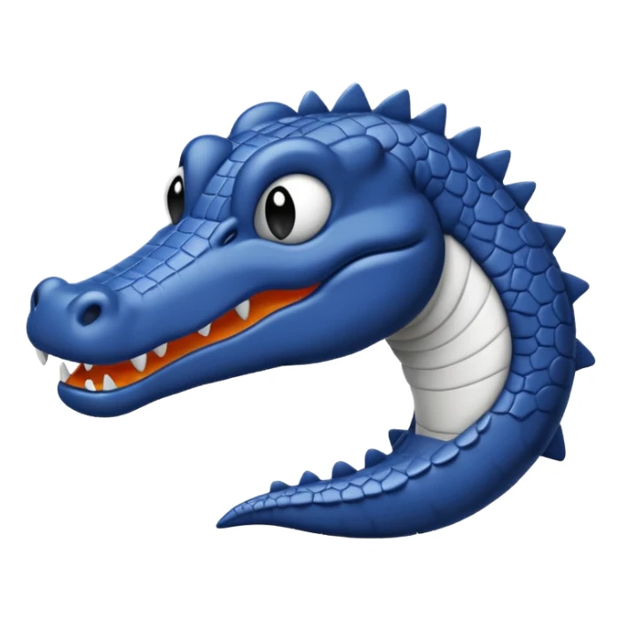simple gator icon line art black and white sticker