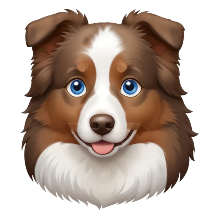 Australian shepherd with blue eyes  sticker