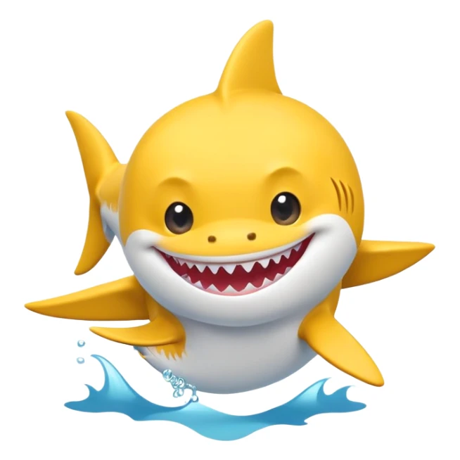 baby shark wearing shoes sticker