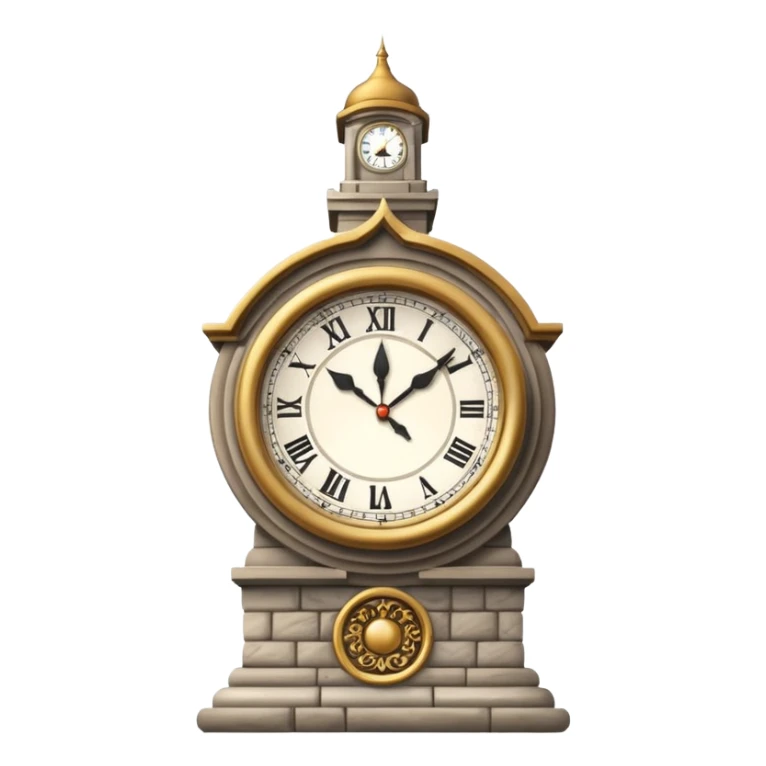 make an emoji which are a clock tower   but the tower is rond sticker