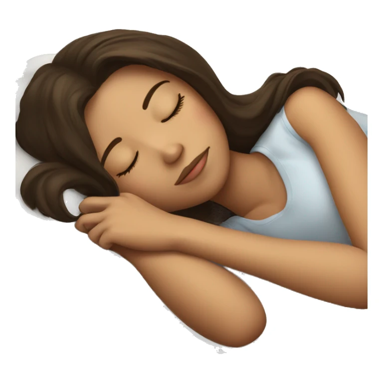 Brunette girl sleeping sticker
