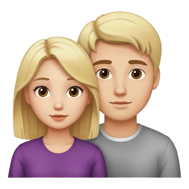 A girl with a guy who has blond hair sticker