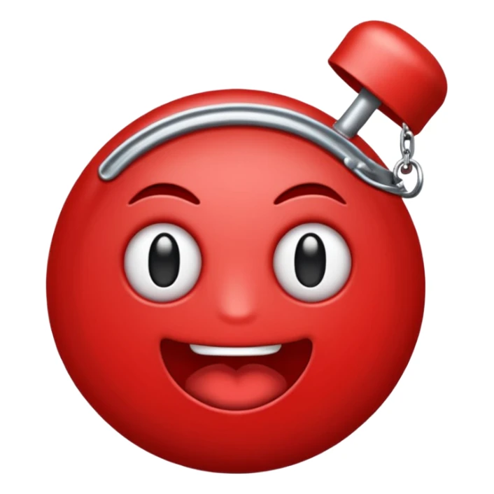 Un emoji como sonrojado y mordiéndose el dedo  sticker