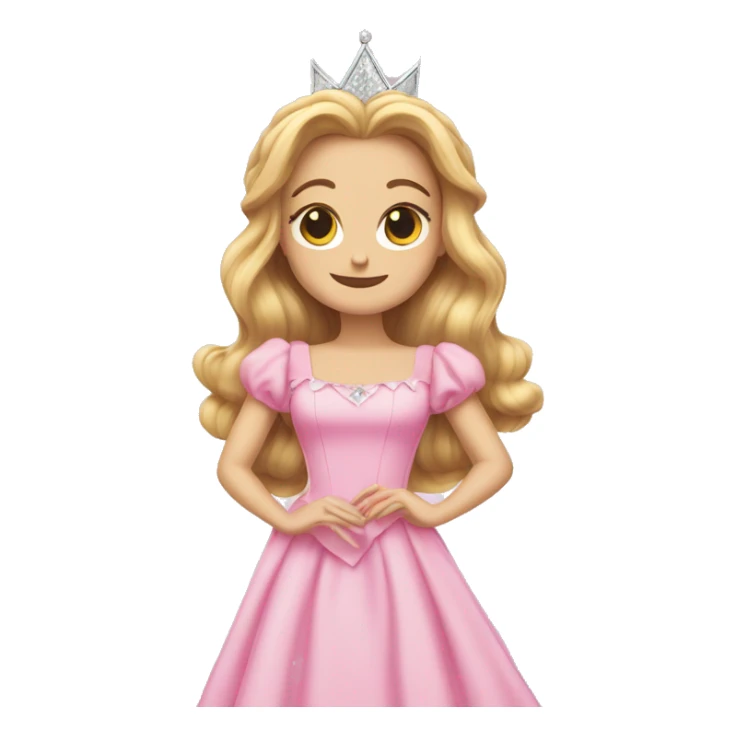 Glinda from the wizard of oz in a pink dress sticker