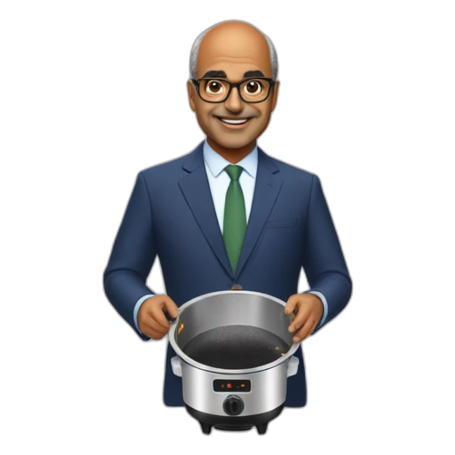 george alagiah with his Deep fat fryer sticker