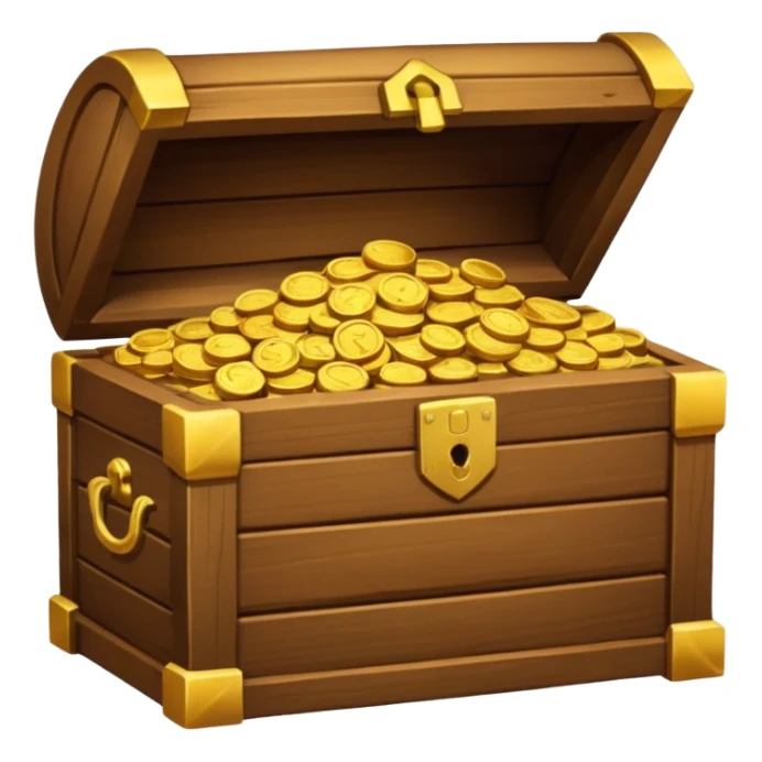 chest of coins sticker