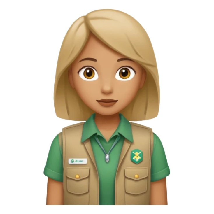 Girl scout khaki vest  sticker