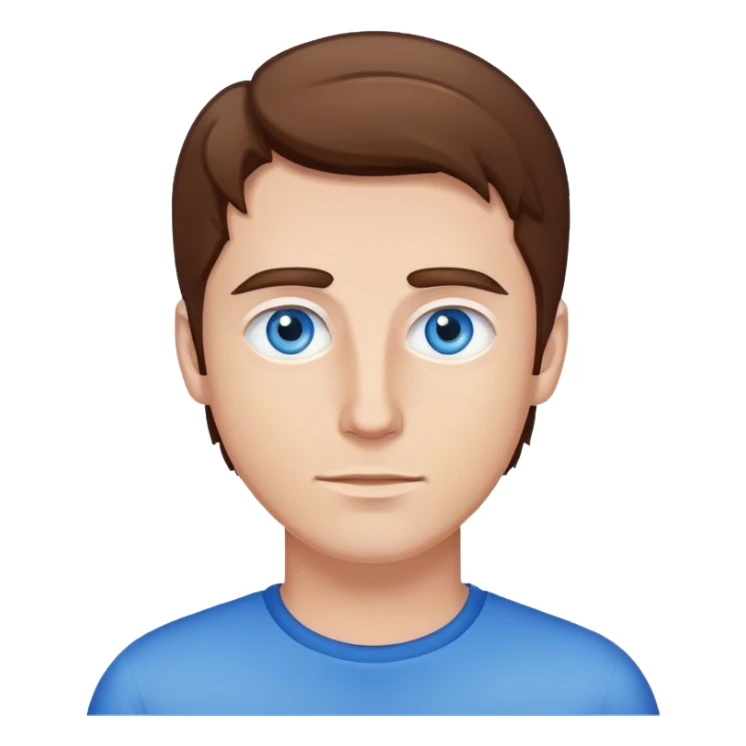 White men standing, blue eyes, brown hair. sticker