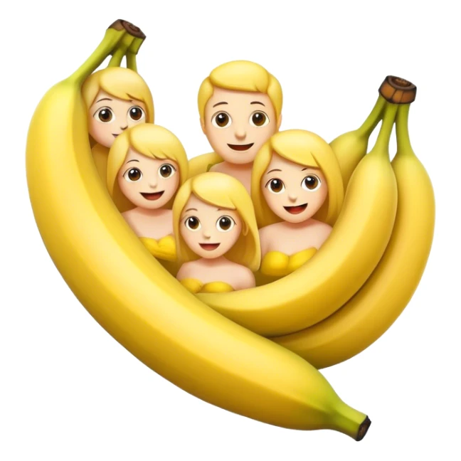 3 people in a banana sticker