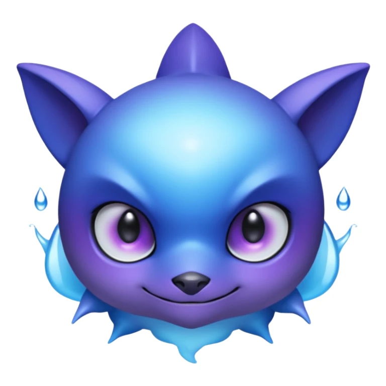 Kawaii Edgy Dark Pretty Beautiful Aesthetic Water-Gradient Fakémon-Digimon-creature sticker