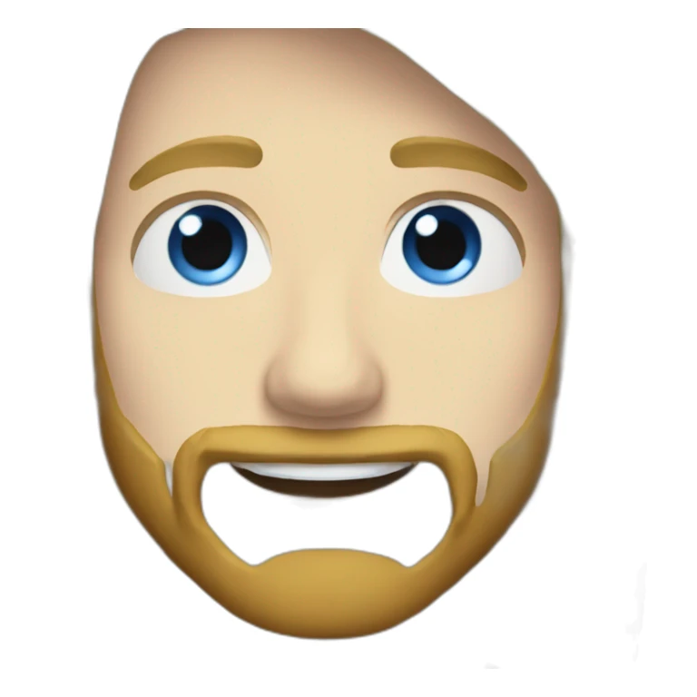 ear pods blond male beard blue eyes sticker