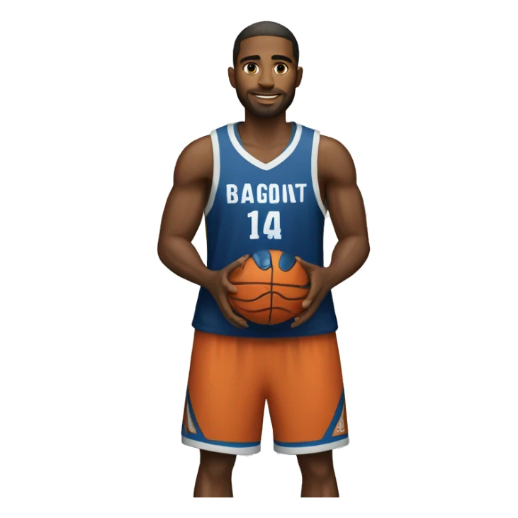 Basketball player in jersey with the surname Podobed sticker