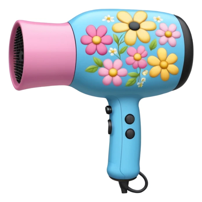 Cute Hair dryer, different flower designs and pattern sticker