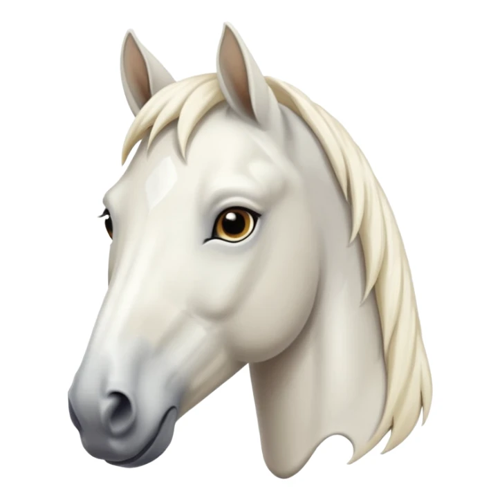 The face of a realistic white horse sticker