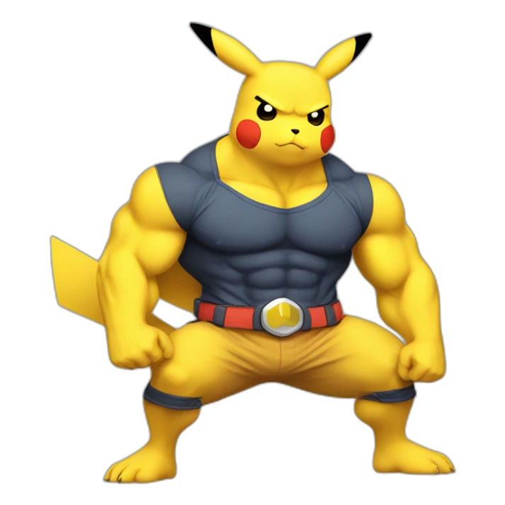 muscular pikachu sticker