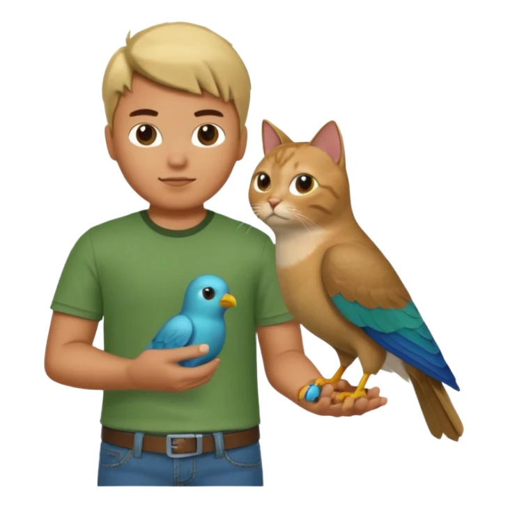 a roblox noob with a pet cat bird sticker