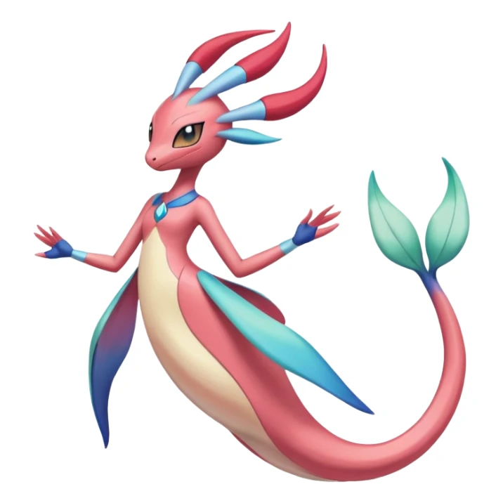 Meloetta-Cresselia-Milotic-Pokémon-Fakémon-fusion, full body sticker