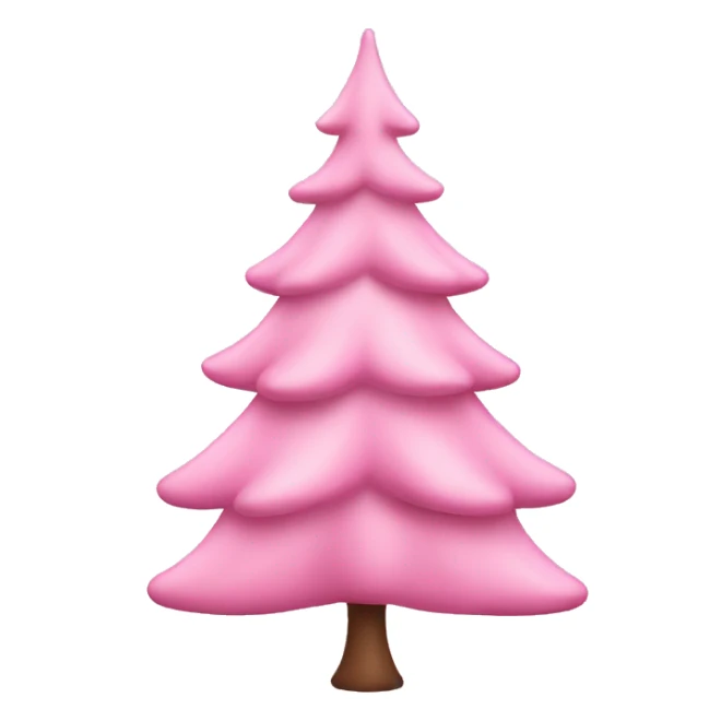 baby pink christmas tree sticker