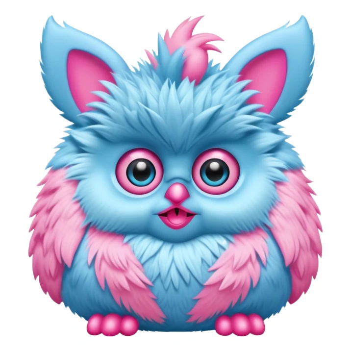 1st generation light blue and pink furby 1990’s sticker