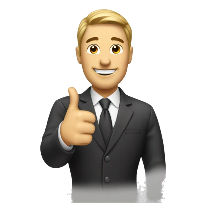business guy giving us a thumbs up sticker