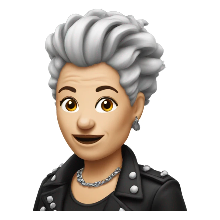 Punk hair old english lady  sticker