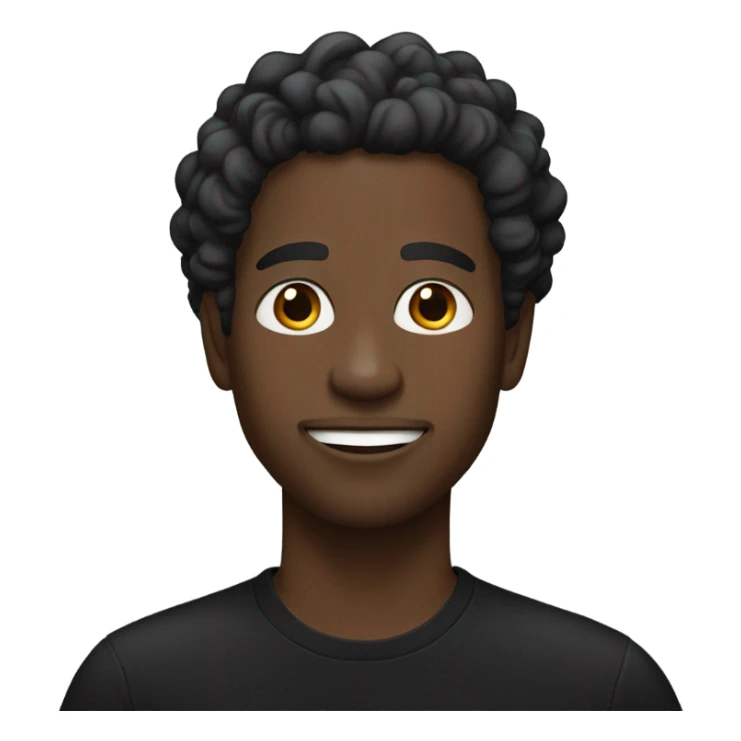 Blac guy with waves and black shirt sticker