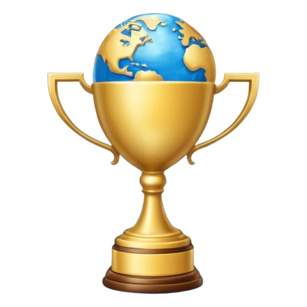Un trofeo sobre un mundo  sticker