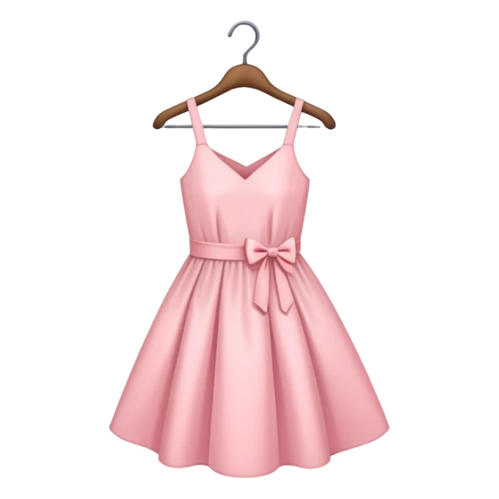pastel pink spring dress on hanger sticker