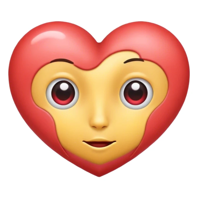 heart with sleeping  sticker